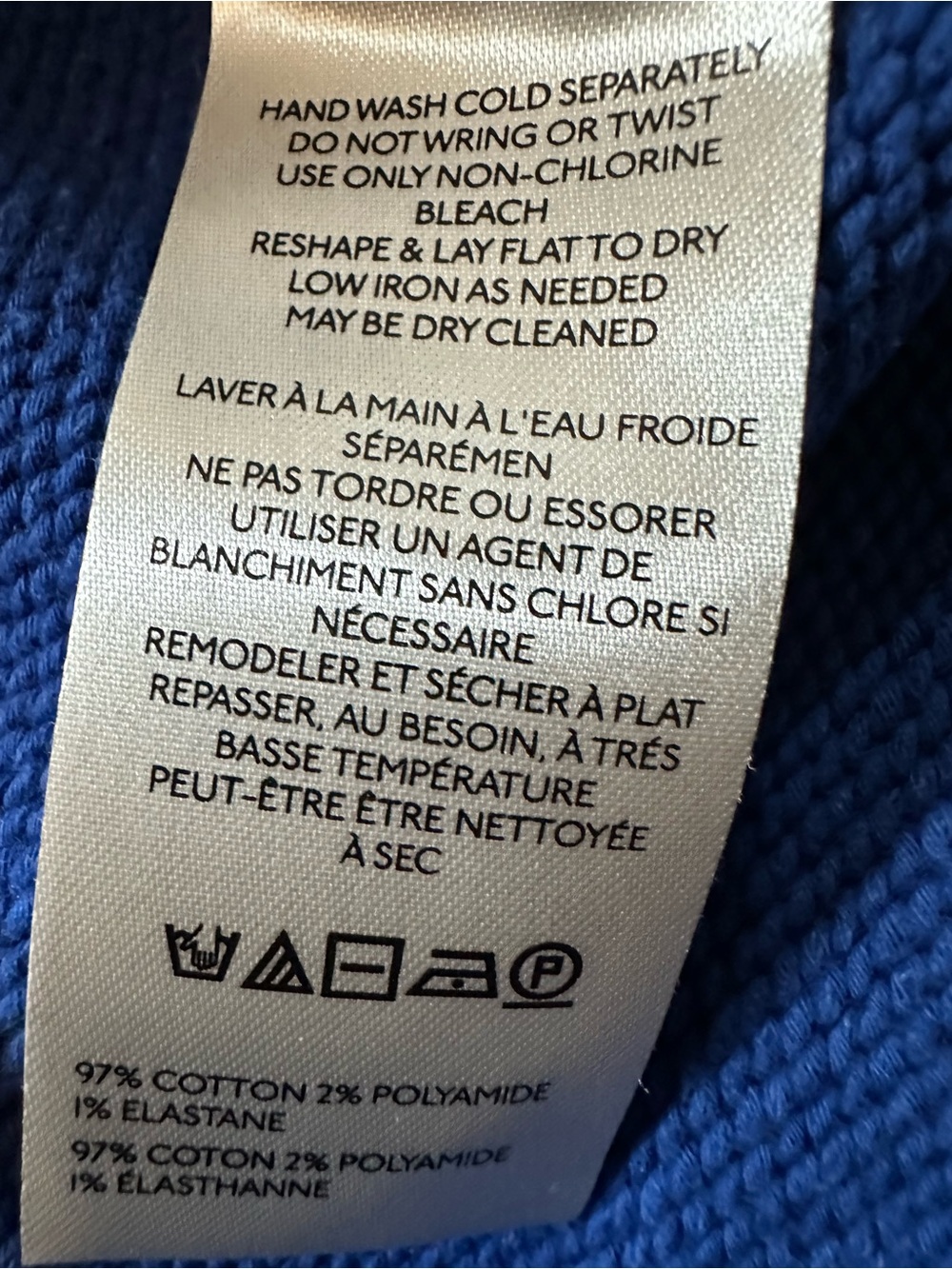 Free People We The Free Ella Roll Neck Cotton Sweater Turkish Blue XS - Picture 6 of 10